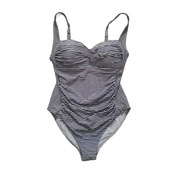 NIP TUCK Shaping Slimming High-Cut Striped One-piece Swimsuit Women's Size 16 - Picture 1 of 5